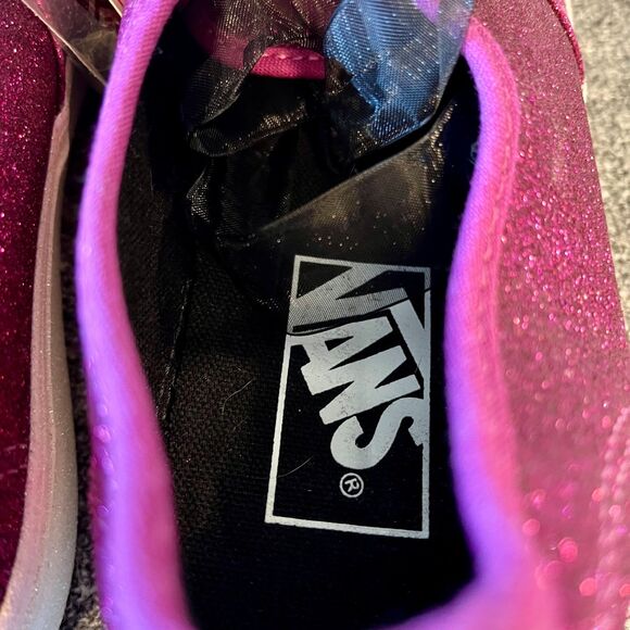 Vans Authentic Platform Glitter Wild Aster True White Pink Womens 8.5 Sneakers - Picture 10 of 12